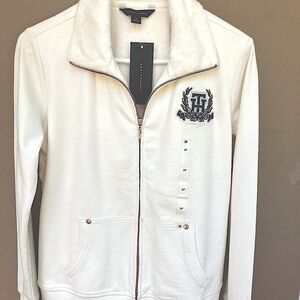 Tommy Hilfiger Cream Fleece Collar Jacket